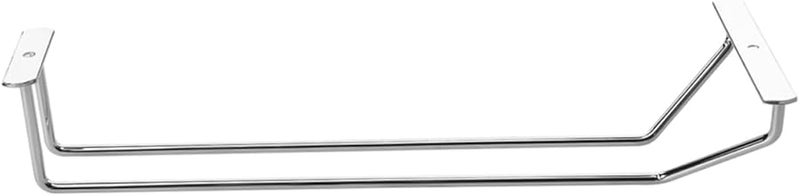 Mobestech 2PCS Stainless Steel Goblet Rack Silver Wine Glass Holder Space Saving Bar Organizer - Image 1